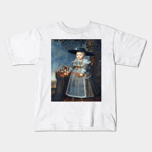 Willem van der Vliet Portrait of a Little Boy Kids T-Shirt by pdpress